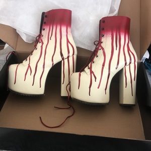Dolls kill scream queen platform boots